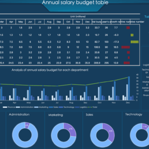 Annual Salary Budget Table