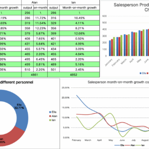 Monthly Sales Performance Comparison Dashboard